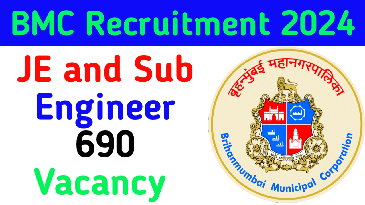 BMC JE and Sub Engineer Recruitment 2024