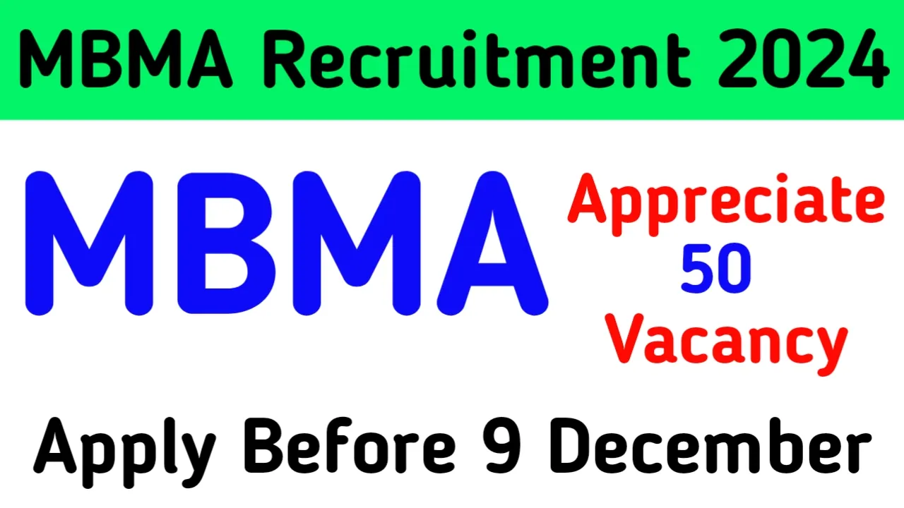MBMA Apprentice Recruitment 2024
